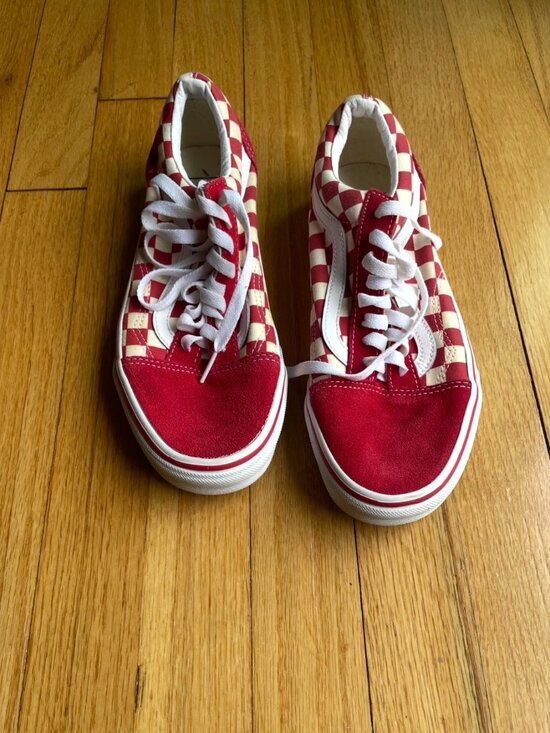 Vans Shoes - Vans Old Skool Men: Size 6.5 color racing red/ white